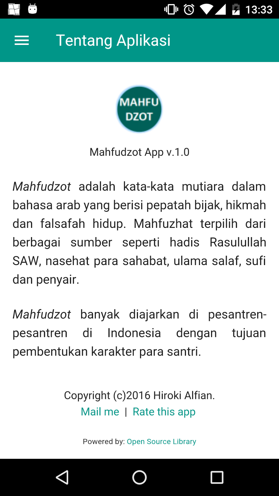 Mahfudzot (Android App)  Catatan Yanis